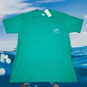NEW Guy Harvey T Shirt Mens Green Fishing Graphic Crewneck Size: Medium NOS 2008